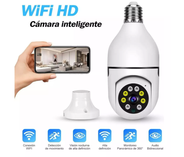 CAMARA FOCO DE SEGURIDAD HD PANORAMICA 360º